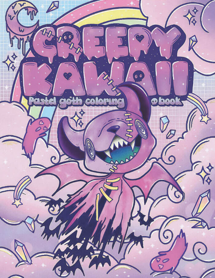 "Creepy Kawaii Pastel Goth Coloring Book" By Shaders Publishing