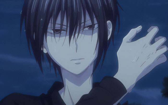 Akito Sohma in the rain