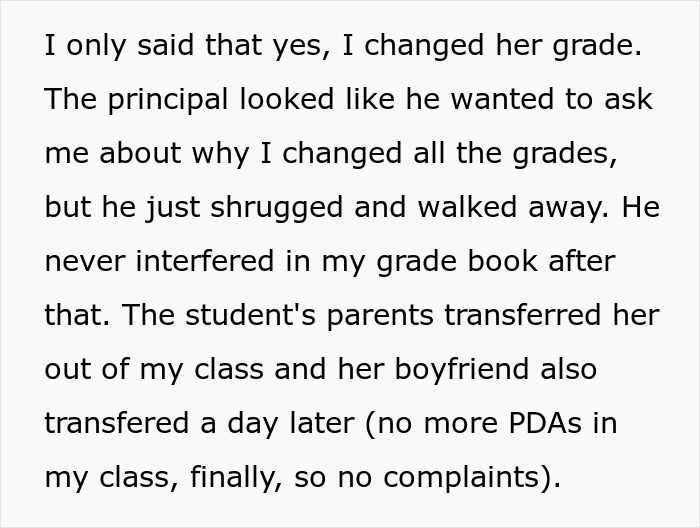 Principal Orders Teacher To Change Lazy Student's Grade Just Because Her Parents Work At School District, They Maliciously Comply