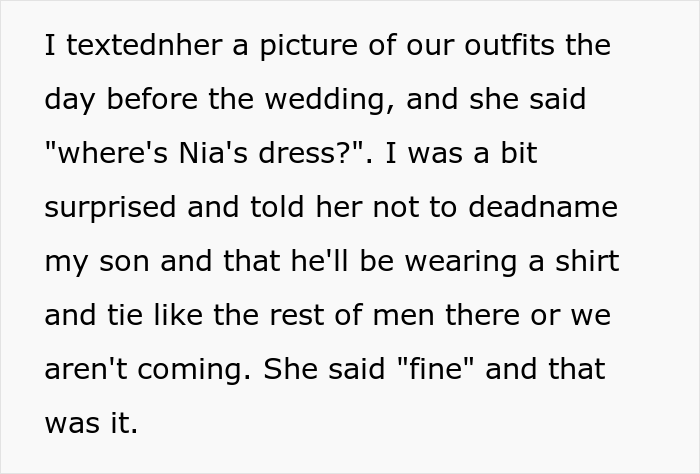 “Am I The Jerk For Storming Off From My Sister’s Wedding After She Deadnamed My Son?”