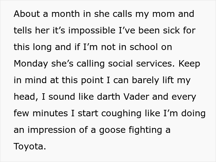 Mom Is Tired Of Calls From School Demanding She Bring Her Daughter To Class Because They Don't Believe She's Actually Sick, So She Maliciously Complies Mom Is Tired Of Calls From School Demanding She Bring Her Daughter To Class Because They Don't Believe She's Actually Sick, So She Maliciously Complies