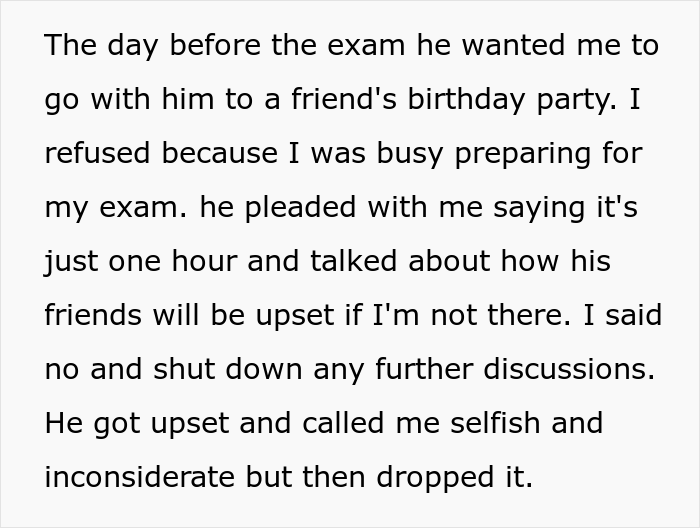 Woman Doesn't Attend Party Because She Has To Study For Exam, Petty Husband Makes Sure She Misses Her Exam Too