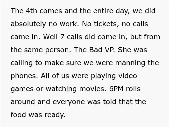 "You Guys Don’t Have Lives": Entitled VP Demands Employees Work On The 4th Of July, Regrets It When They Throw A $6,000 Office Party "You Guys Don’t Have Lives": Entitled VP Demands Employees Work On The 4th Of July, Regrets It When They Throw A $6,000 Office Party
