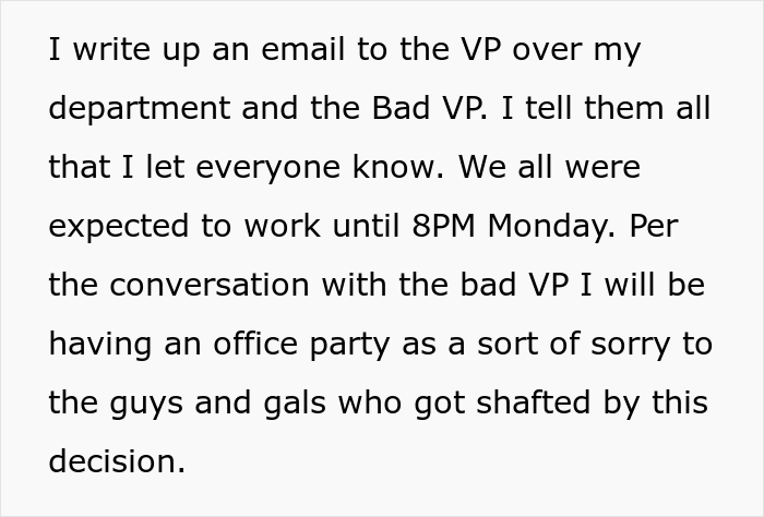 "You Guys Don’t Have Lives": Entitled VP Demands Employees Work On The 4th Of July, Regrets It When They Throw A $6,000 Office Party "You Guys Don’t Have Lives": Entitled VP Demands Employees Work On The 4th Of July, Regrets It When They Throw A $6,000 Office Party