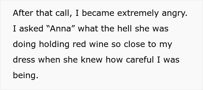 Bride Wanted To Wear Her Mom's Wedding Gown To Her Own Wedding, Bridesmaid "Accidentally" Spilled Wine On It Bride Wanted To Wear Her Mom's Wedding Gown To Her Own Wedding, Bridesmaid "Accidentally" Spilled Wine On It