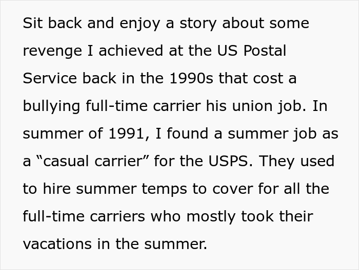 Incompetent Mailman Deliberately Leaves All The Heavy Stuff For A Temporary Worker Who Nails The Route And Gets Him Fired Incompetent Mailman Deliberately Leaves All The Heavy Stuff For A Temporary Worker Who Nails The Route And Gets Him Fired