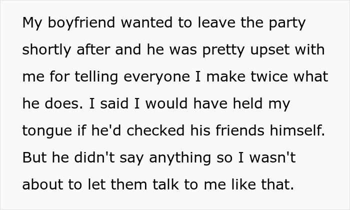 Woman Puts Boyfriend’s Mates In Their Place By Revealing She Makes Twice His Salary After They Called Her A Gold Digger Woman Puts Boyfriend’s Mates In Their Place By Revealing She Makes Twice His Salary After They Called Her A Gold Digger