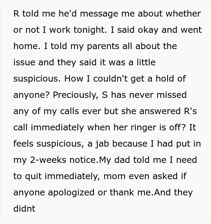 "I Was On The Verge Of Crying": Boss Tries To Get Back At This Employee For Giving In His 2-Week Notice, Makes Him Do A 16-Hour Shift "I Was On The Verge Of Crying": Boss Tries To Get Back At This Employee For Giving In His 2-Week Notice, Makes Him Do A 16-Hour Shift
