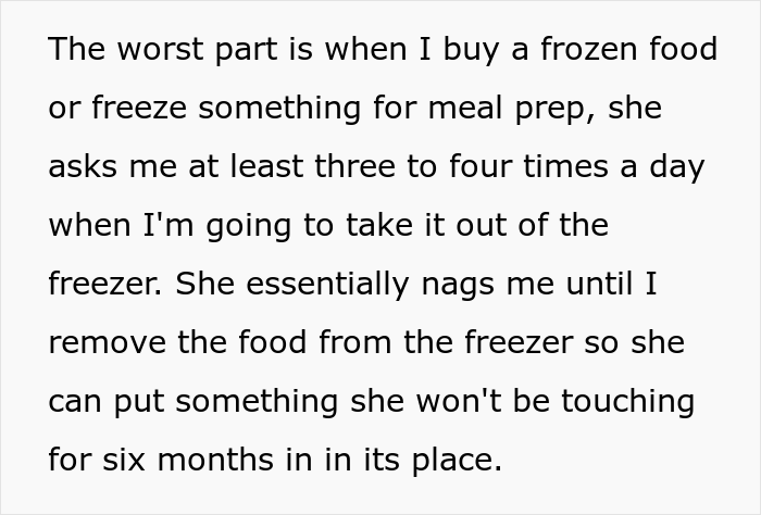“AITA For Throwing Away The Food My Wife Put In My Freezer And Then Putting A Padlock On It?”