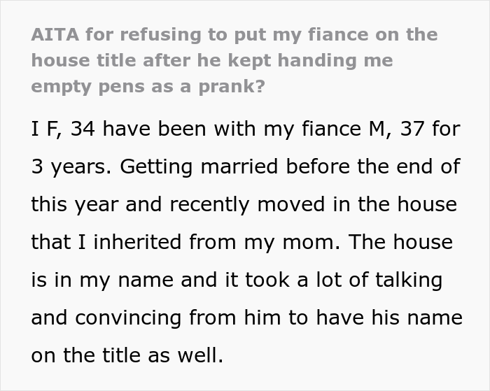Man Throws A Fit After His Fiancee Decides Not To Put Him On Her House Title As He Pranked Her At The Lawyer's Office