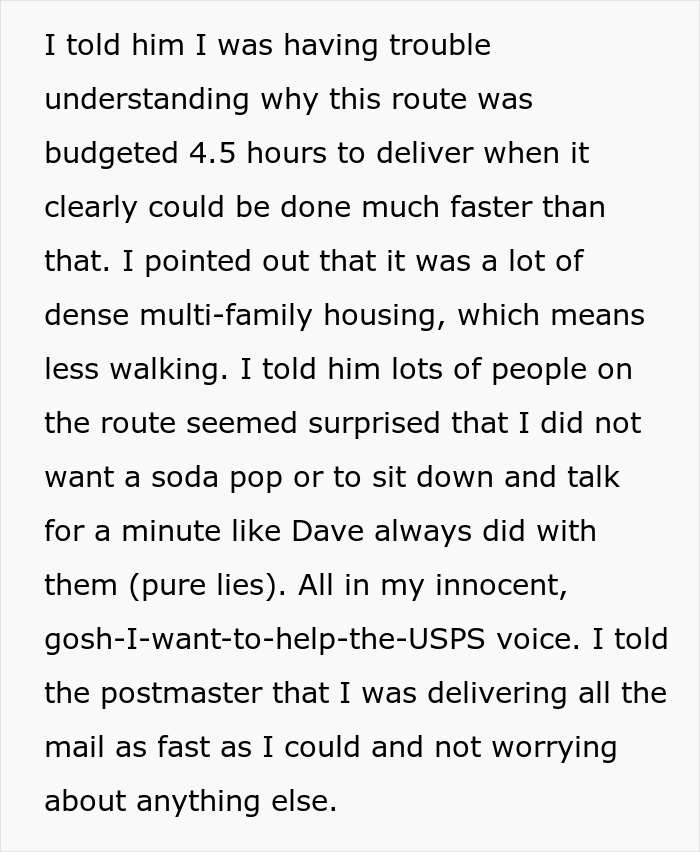 Incompetent Mailman Deliberately Leaves All The Heavy Stuff For A Temporary Worker Who Nails The Route And Gets Him Fired Incompetent Mailman Deliberately Leaves All The Heavy Stuff For A Temporary Worker Who Nails The Route And Gets Him Fired