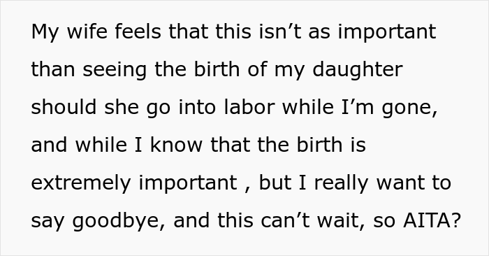 "Am I The Jerk For Wanting To Go Somewhere While My Wife Is Almost Due?" "Am I The Jerk For Wanting To Go Somewhere While My Wife Is Almost Due?"
