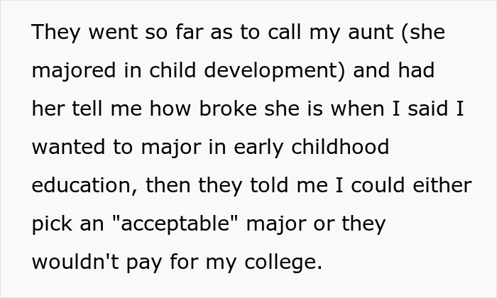 Woman asks if she was wrong to tell her parents that she earns more than her siblings when they tell her to get a 'real job'