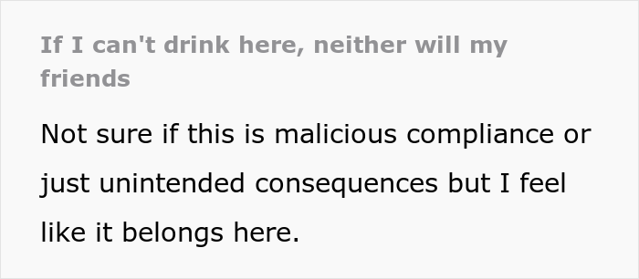 New Policy Banning Staff From Drinking At Restaurant’s Bar Backfires, Costing Employer A Dip In Sales New Policy Banning Staff From Drinking At Restaurant’s Bar Backfires, Costing Employer A Dip In Sales