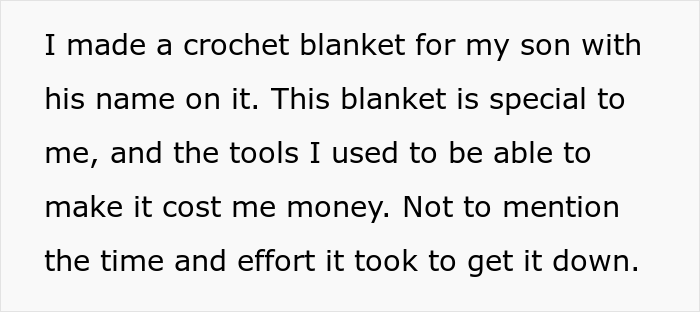Family Drama Arises As Ex's New Girlfriend Throws Out 3 Y.O. Step-Son's Homemade Blanket, Mom Sets Her Straight By Complaining To In-Laws Family Drama Arises As Ex's New Girlfriend Throws Out 3 Y.O. Step-Son's Homemade Blanket, Mom Sets Her Straight By Complaining To In-Laws