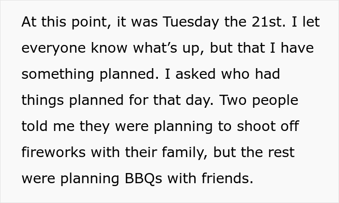 "You Guys Don’t Have Lives": Entitled VP Demands Employees Work On The 4th Of July, Regrets It When They Throw A $6,000 Office Party "You Guys Don’t Have Lives": Entitled VP Demands Employees Work On The 4th Of July, Regrets It When They Throw A $6,000 Office Party