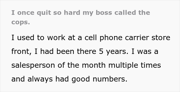 “I Took Out My Store Keys And Handed Them To Her, Much To Her Surprise”: Employee Quits On The Spot, Boss Calls The Cops For Some Reason “I Took Out My Store Keys And Handed Them To Her, Much To Her Surprise”: Employee Quits On The Spot, Boss Calls The Cops For Some Reason