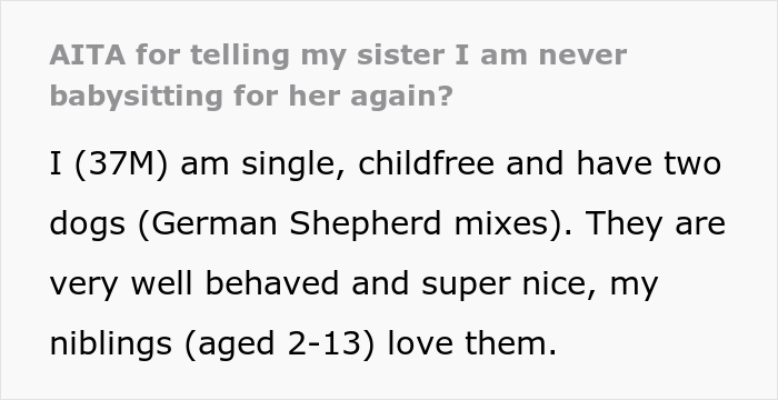 Guy Has A “No Chocolate” Rule While Babysitting His Sibling’s Kids, They Break It So He Says He'll Never Babysit Again Guy Has A “No Chocolate” Rule While Babysitting His Sibling’s Kids, They Break It So He Says He'll Never Babysit Again