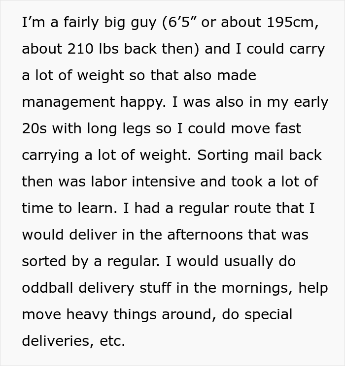 Incompetent Mailman Deliberately Leaves All The Heavy Stuff For A Temporary Worker Who Nails The Route And Gets Him Fired Incompetent Mailman Deliberately Leaves All The Heavy Stuff For A Temporary Worker Who Nails The Route And Gets Him Fired