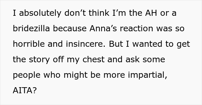 Bride Wanted To Wear Her Mom's Wedding Gown To Her Own Wedding, Bridesmaid "Accidentally" Spilled Wine On It Bride Wanted To Wear Her Mom's Wedding Gown To Her Own Wedding, Bridesmaid "Accidentally" Spilled Wine On It