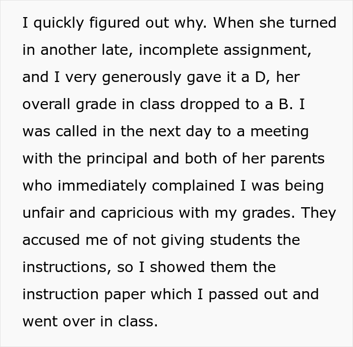 Principal Orders Teacher To Change Lazy Student's Grade Just Because Her Parents Work At School District, They Maliciously Comply Principal Orders Teacher To Change Lazy Student's Grade Just Because Her Parents Work At School District, They Maliciously Comply