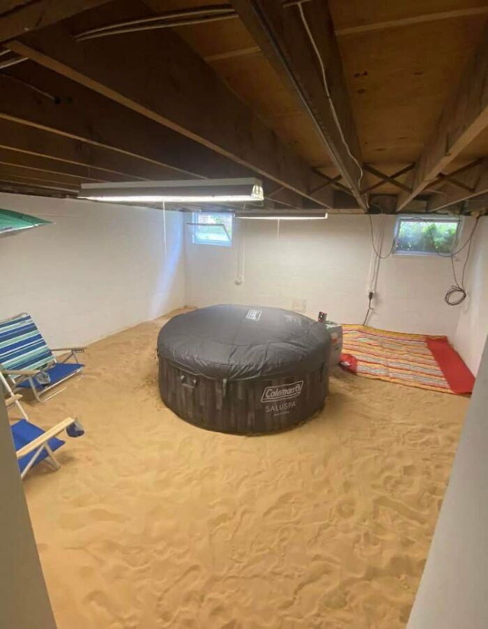El amigo de mi amigo acaba de terminar su "sótano de playa de ensueño"