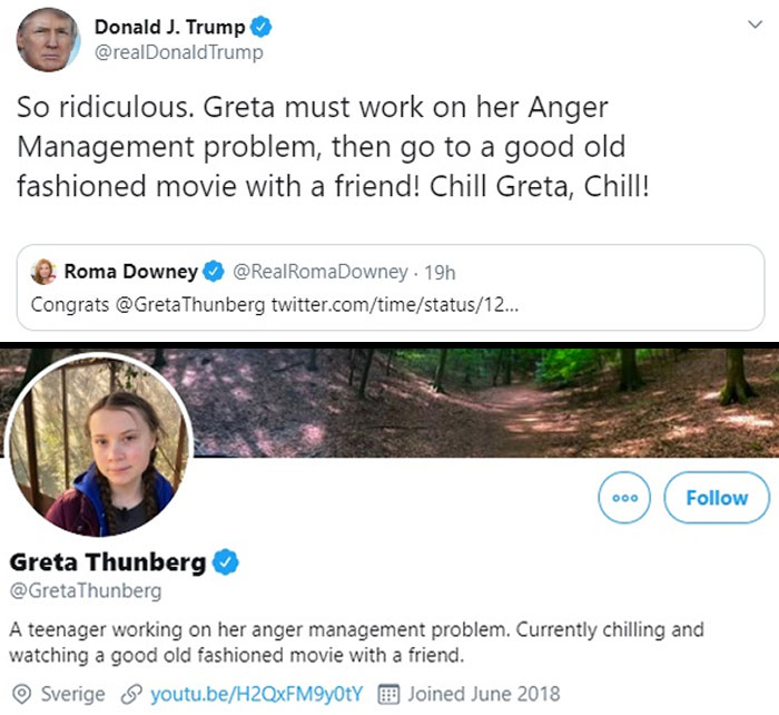 Greta Thunberg Responds To Trump