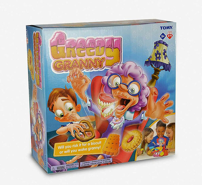 Box of Greedy Granny board game for kids, a fun board game that will keep children entertained for hours.