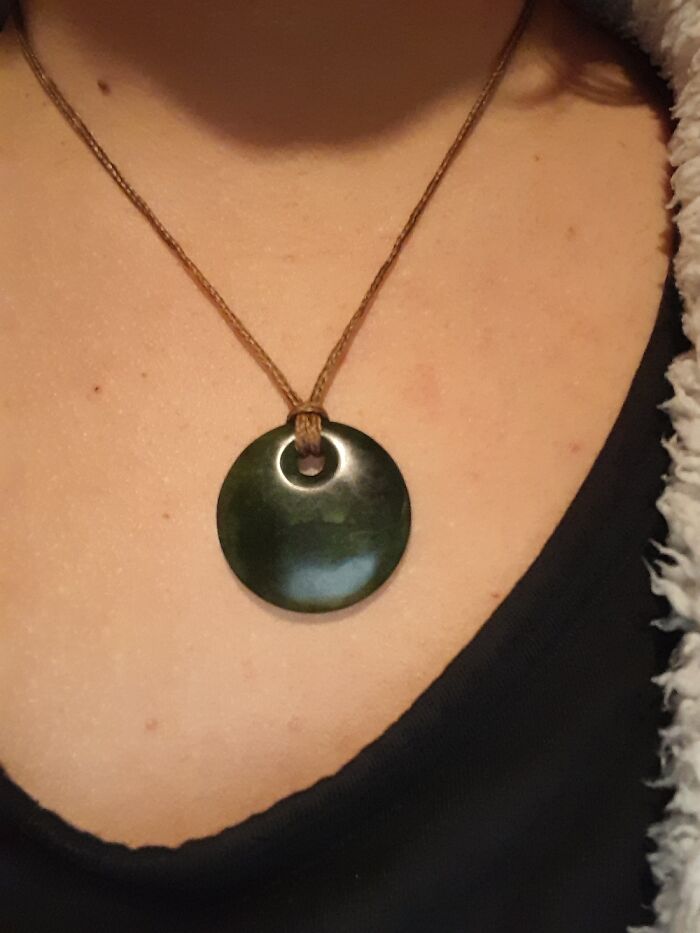 This Pounamu (Nz Greenstone) My BF's Dad Gave Me. It's Cut From A Stone He Found. I Feel Loved