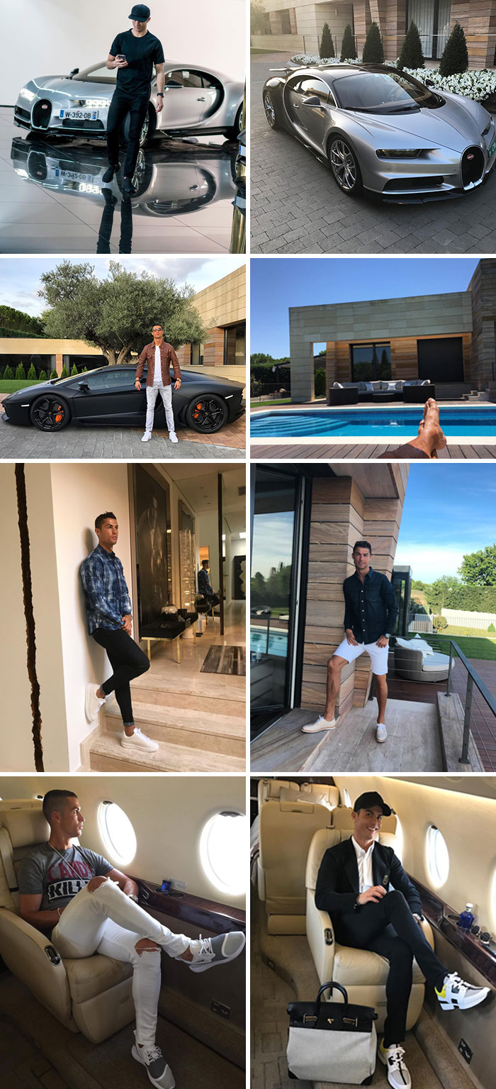 Cristiano Ronaldo Likes To Show Off Some Of His Wealth - His Cars, House And Private Jet