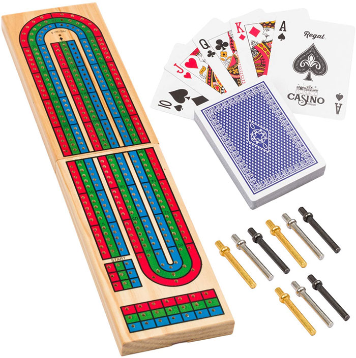 Cribbage game with cards