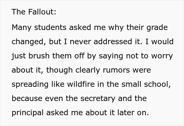 Principal Orders Teacher To Change Lazy Student's Grade Just Because Her Parents Work At School District, They Maliciously Comply Principal Orders Teacher To Change Lazy Student's Grade Just Because Her Parents Work At School District, They Maliciously Comply