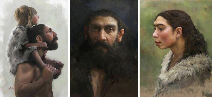 This Artist Tom Björklund Draws Neanderthals As People And Not As Biological Specimens. I Have To Say, Out Of All The Art I've Seen Of Neanderthals, This Is The One That Humanizes Them The Most