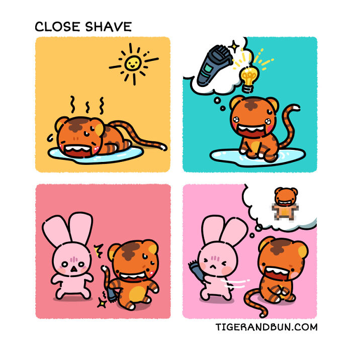 25 Adorable Comics I Created About A Tiger And A Bunny And Their Day-To-Day