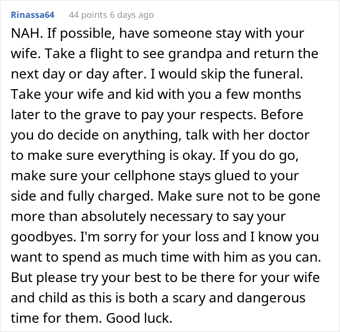 "Am I The Jerk For Wanting To Go Somewhere While My Wife Is Almost Due?" "Am I The Jerk For Wanting To Go Somewhere While My Wife Is Almost Due?"