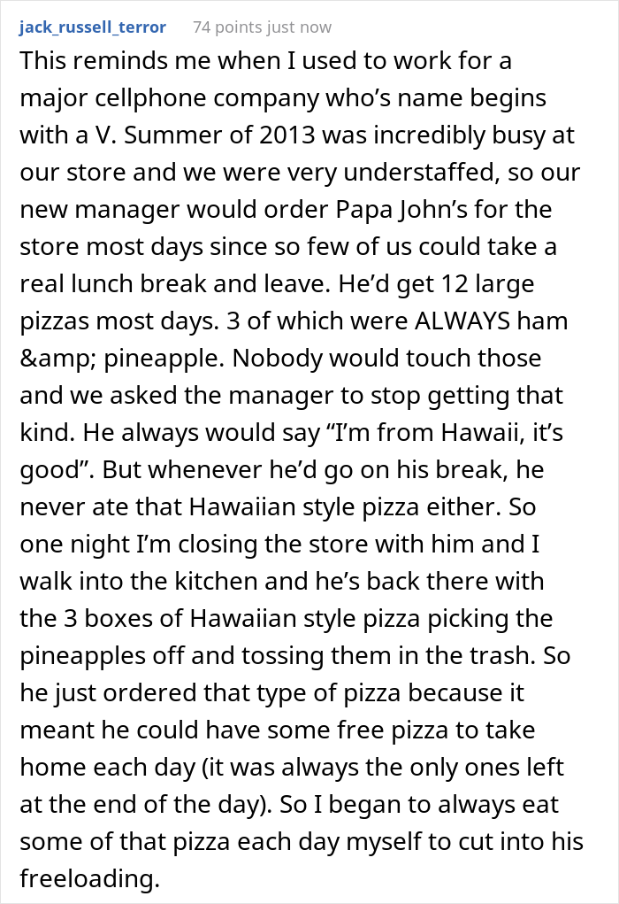 High-Paid Yet Freebie-Loving Top Manager Comes For Office Checkup, Sees Some Pizzas Bought For Staff And Steals It All High-Paid Yet Freebie-Loving Top Manager Comes For Office Checkup, Sees Some Pizzas Bought For Staff And Steals It All
