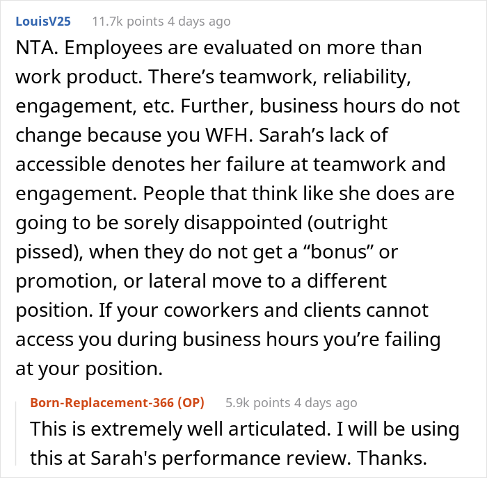Boss Believes That Employee Is Not Doing Her Duties While Working From Home, Calls Her Out As She Can Be Offline For Up To An Hour Boss Believes That Employee Is Not Doing Her Duties While Working From Home, Calls Her Out As She Can Be Offline For Up To An Hour