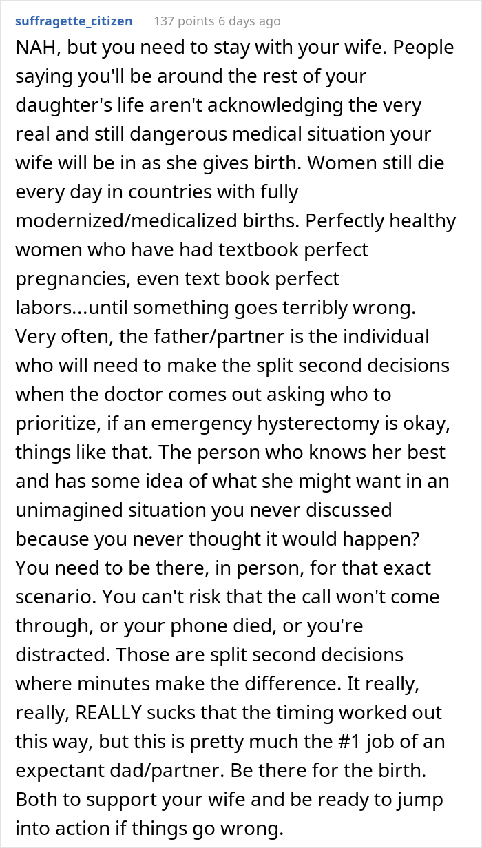 "Am I The Jerk For Wanting To Go Somewhere While My Wife Is Almost Due?" "Am I The Jerk For Wanting To Go Somewhere While My Wife Is Almost Due?"