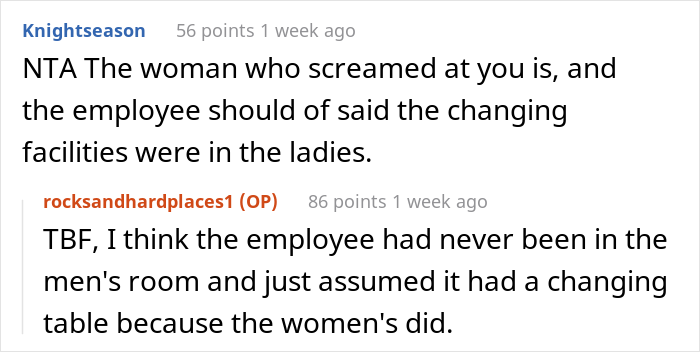 Dad Has To Change Son's Diaper In The Ladies’ Room And Gets Yelled At, Asks If He's The Jerk Dad Has To Change Son's Diaper In The Ladies’ Room And Gets Yelled At, Asks If He's The Jerk