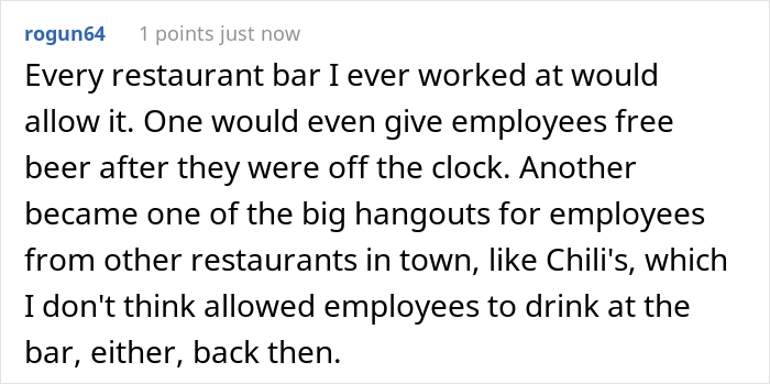 New Policy Banning Staff From Drinking At Restaurant’s Bar Backfires, Costing Employer A Dip In Sales New Policy Banning Staff From Drinking At Restaurant’s Bar Backfires, Costing Employer A Dip In Sales