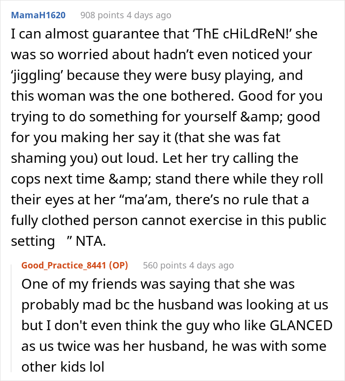 Mom Shames Plus-Size Woman For Wearing "Revealing" Clothes At The Park, She Wonders Whether She Was In The Wrong Here Mom Shames Plus-Size Woman For Wearing "Revealing" Clothes At The Park, She Wonders Whether She Was In The Wrong Here