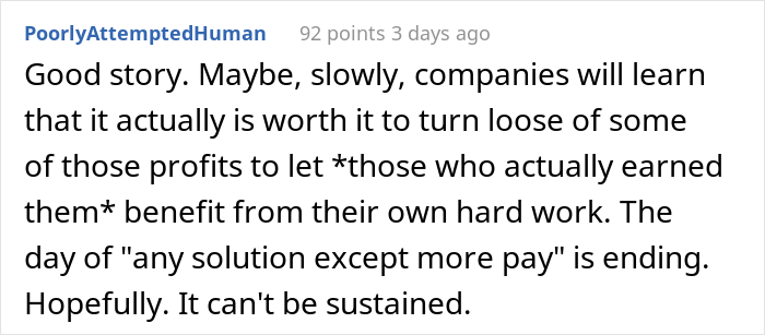 Company That Made $15 Million In Profit Refuses To Give Worker A Well-Deserved Raise, So They Quit And Everyone Else Follows Suit Company That Made $15 Million In Profit Refuses To Give Worker A Well-Deserved Raise, So They Quit And Everyone Else Follows Suit