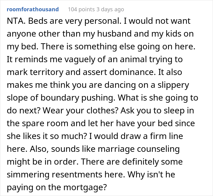 Mother-In-Law Wants To Sleep In Couple's Bed, Can't Take 'No' For An Answer And Starts Marital Drama Mother-In-Law Wants To Sleep In Couple's Bed, Can't Take 'No' For An Answer And Starts Marital Drama