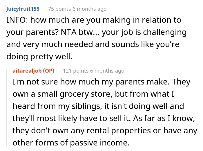 Woman Asks If She Was Wrong For Bringing Up The Fact That She Earns More Than Her Siblings To Her Parents When They Tell Her To Get A ‘Real Job’