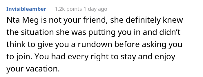 “AITA? I Went On Vacation With My Friend And Her Family, They Kicked Me Out So I Got My Own Room And Stayed On” “AITA? I Went On Vacation With My Friend And Her Family, They Kicked Me Out So I Got My Own Room And Stayed On”