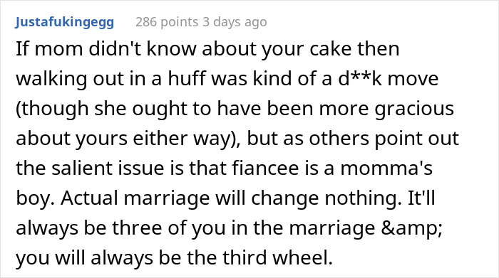 Woman Asks Folks Online If She’s A Jerk For Taking The Cake She Baked For Her Fiance And Leaving His B-Day Party After His Mom Stole Her Thunder