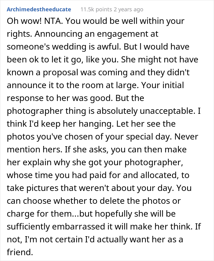 Bride Considers Deleting Her Friend's Engagement Photos, The Internet Supports Her