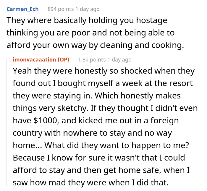 “AITA? I Went On Vacation With My Friend And Her Family, They Kicked Me Out So I Got My Own Room And Stayed On” “AITA? I Went On Vacation With My Friend And Her Family, They Kicked Me Out So I Got My Own Room And Stayed On”