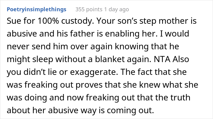 Family Drama Arises As Ex's New Girlfriend Throws Out 3 Y.O. Step-Son's Homemade Blanket, Mom Sets Her Straight By Complaining To In-Laws