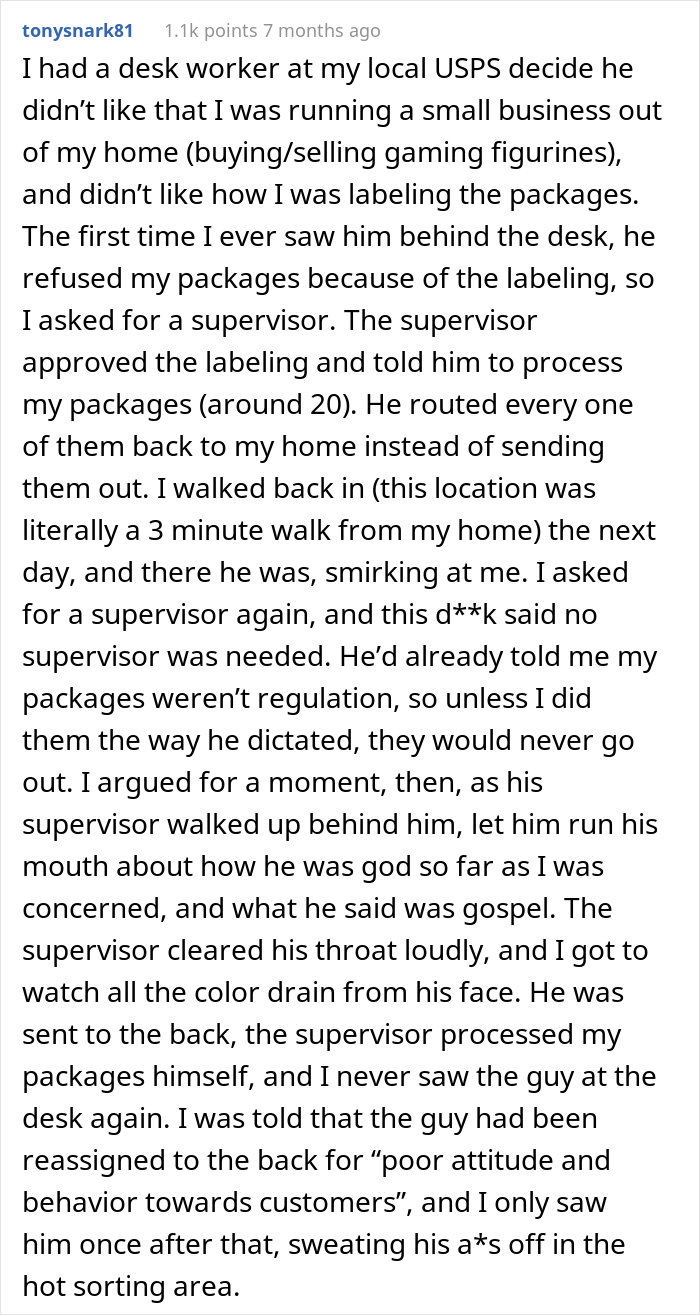 Incompetent Mailman Deliberately Leaves All The Heavy Stuff For A Temporary Worker Who Nails The Route And Gets Him Fired